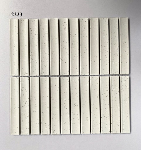 [2223] Gạch mosaic que lồi trắng mờ 2223